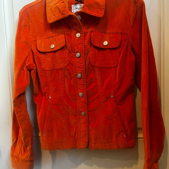 Live a Little Orange Jean Jacket Corduroy - Picture 1 of 4